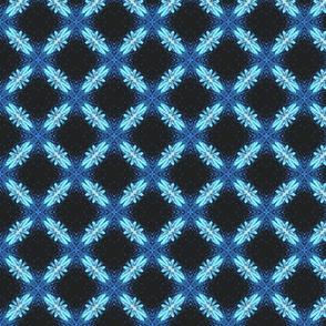 Starry Squares Diagonal Pattern Bold Aqua