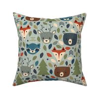 Woodland Creatures Blue