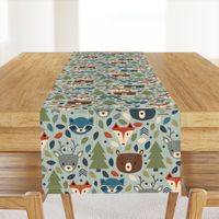 Woodland Creatures Blue