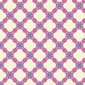 Starry Squares Diagonal Pattern Pink Purple