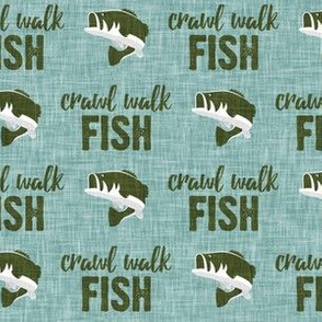 Crawl Walk Fish - bass fishing - blue - LAD20