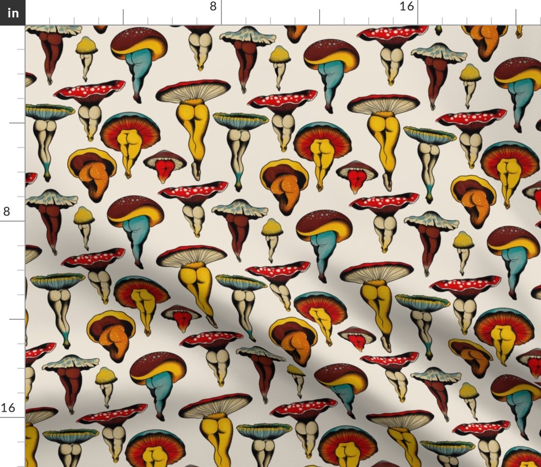 Sexy Mushrooms Fabric | Spoonflower