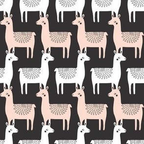 llama stripe // pink and white