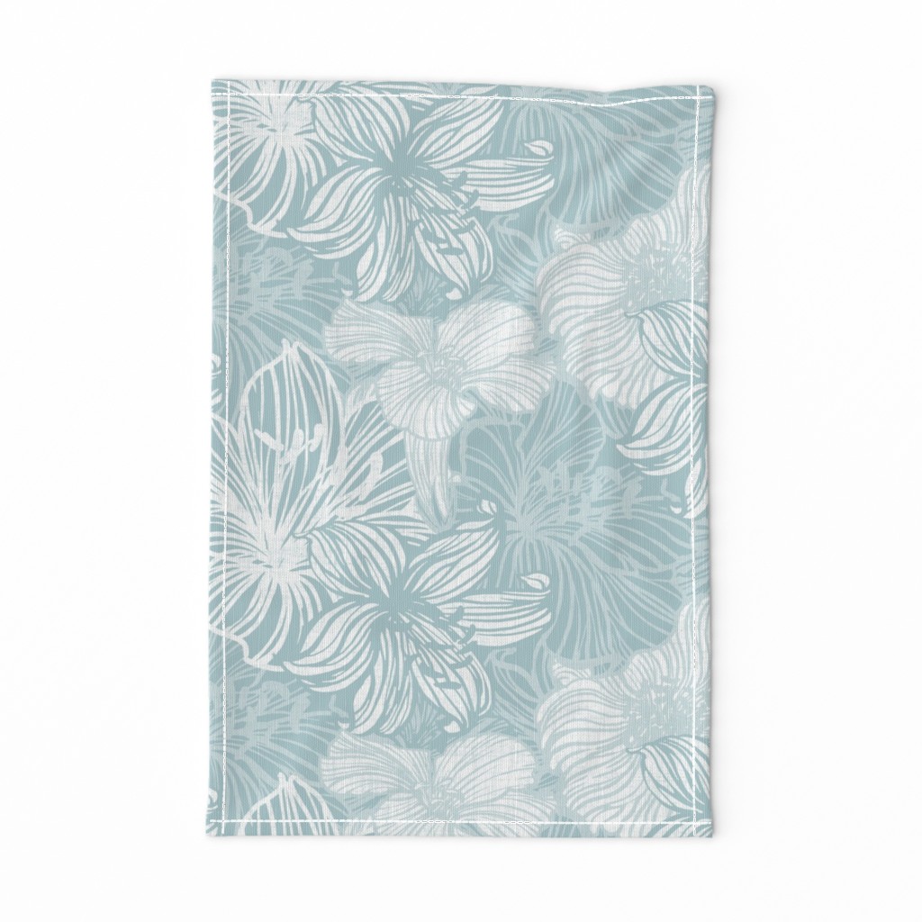 big malibu florals on linen