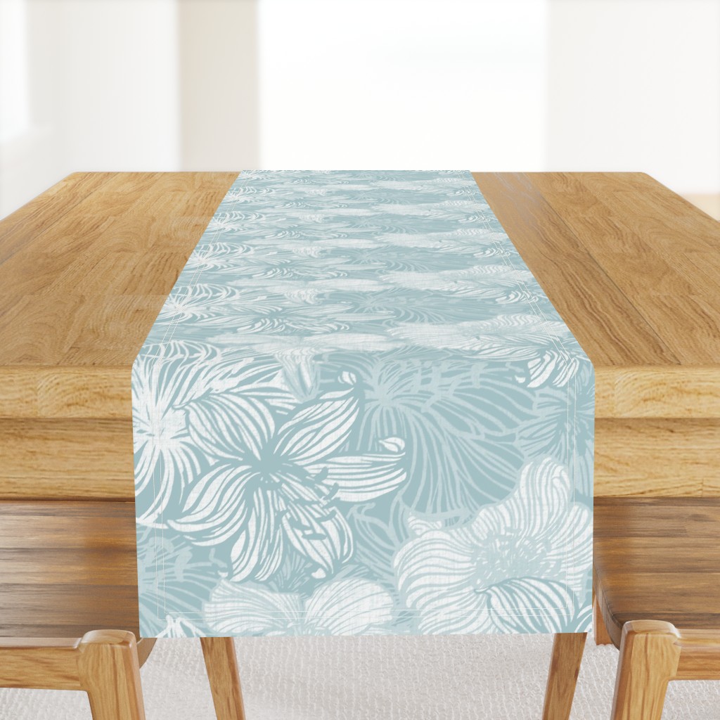 big malibu florals on linen