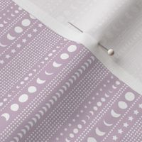 Trust the universe moon phase mudcloth stars and abstract dots nursery lilac purple SMALL