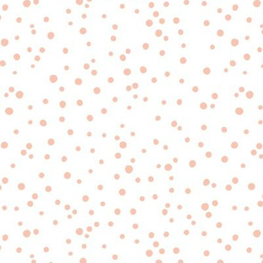Animal print spots and dots little cheetah baby boho wild cat design nursery soft coral on white