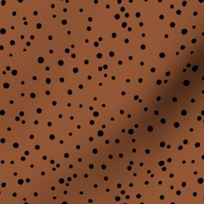 Animal print spots and dots little cheetah baby boho wild cat design nursery earthy rust copper brown