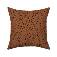 Animal print spots and dots little cheetah baby boho wild cat design nursery earthy rust copper brown