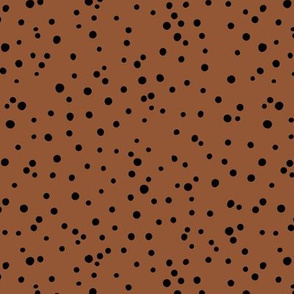 Animal print spots and dots little cheetah baby boho wild cat design nursery earthy rust copper brown