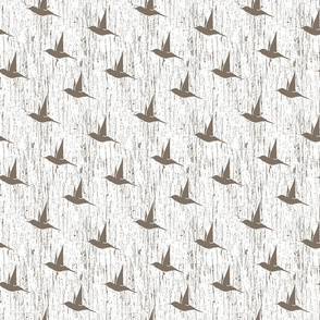 BKRD Hummingbirds - Brown White 6x6