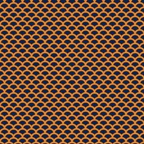 Scallops - Orange dark navy