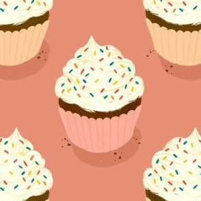 Party Cupcakes (pink background)