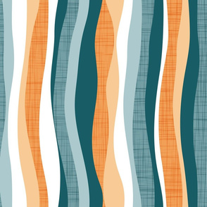 Normal scale // Vertical lines intersection  // white green pine orange tequila sunrise and blue malibu stripes