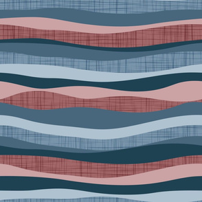 Normal scale // Horizontal lines intersection  // dark pink and blue stripes