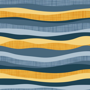 Normal scale // Horizontal lines intersection  // white yellow and blue stripes