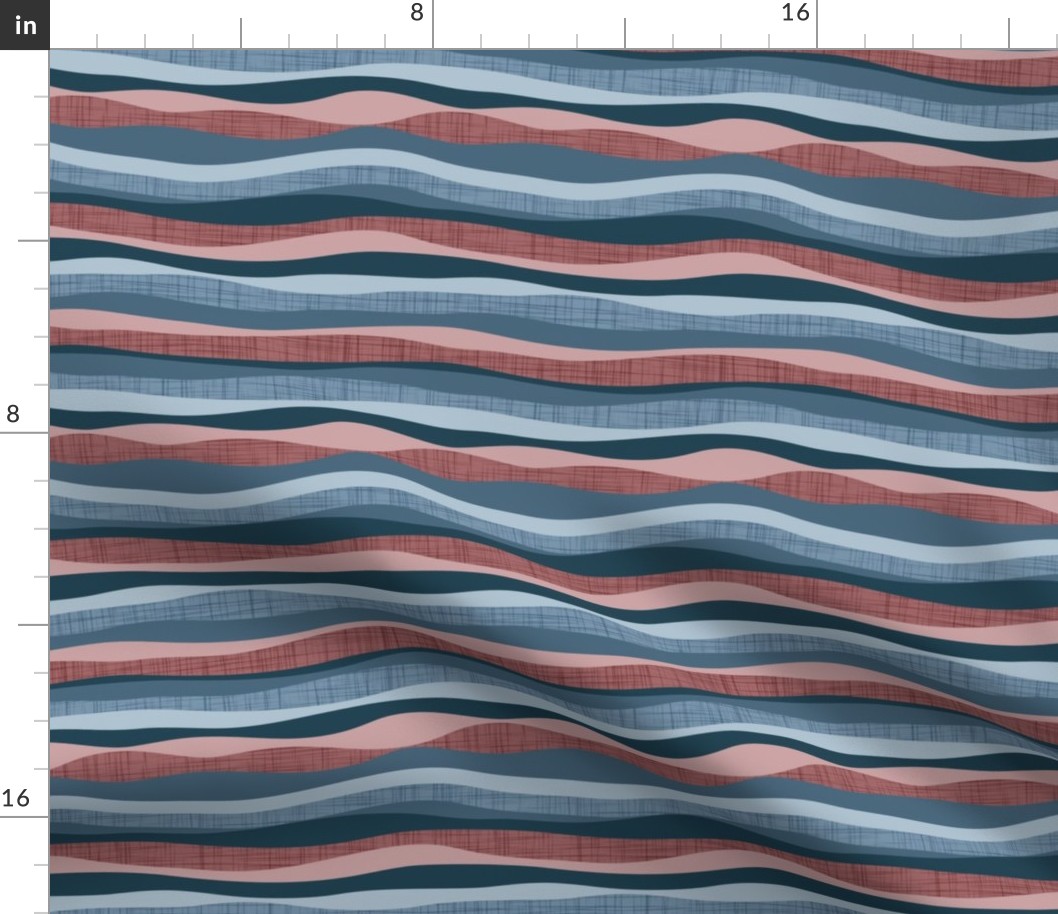 Small scale // Horizontal lines intersection  // white dark pink and blue stripes