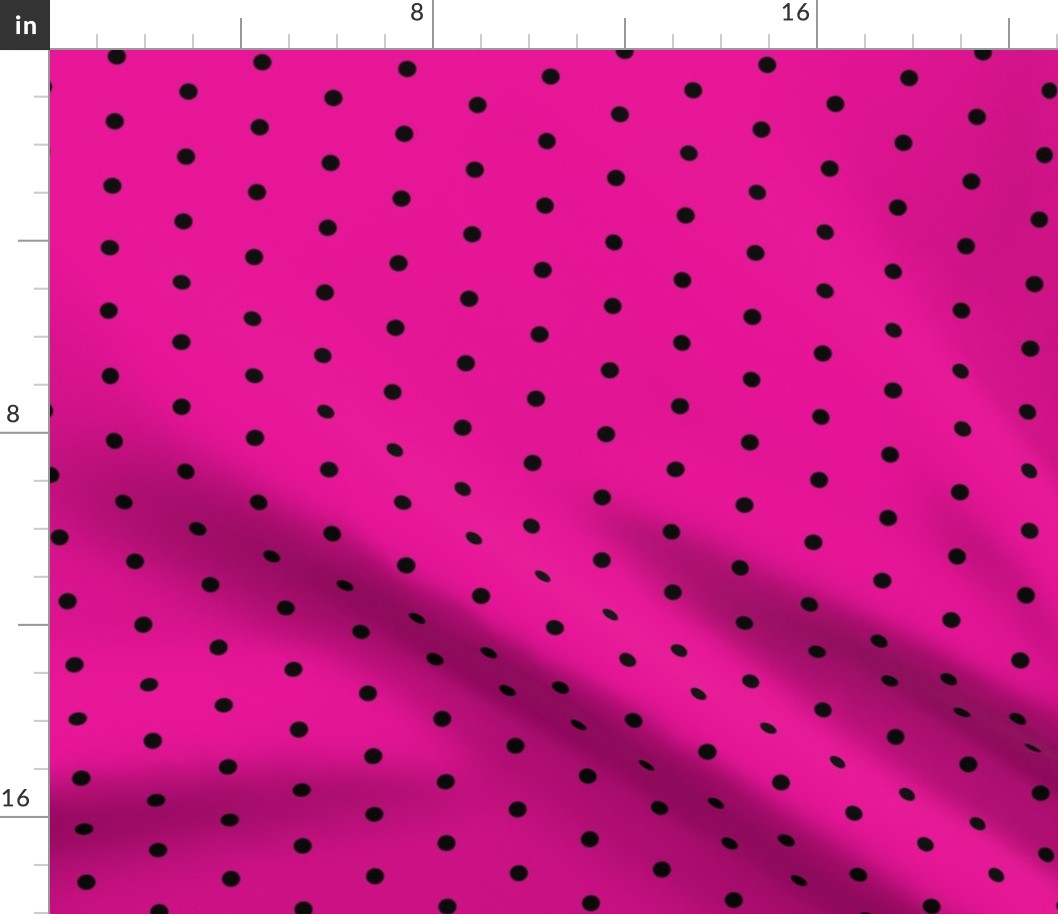 mini dots fabric - bright pink