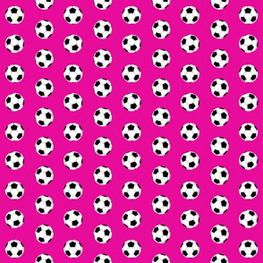 bright pink soccer ball fabric -- girls soccer fabric