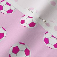 bright pink soccer ball fabric -- girls soccer fabric