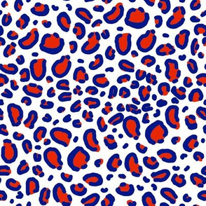 red white and blue patriotic leopard print - animal print fabric red and navy