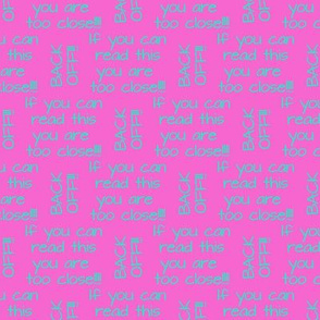 if you can read this green on pink