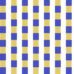 Gold and Blue Splatter Coordinating Check