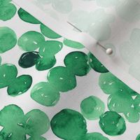 Green fresh bubbles watercolor pattern