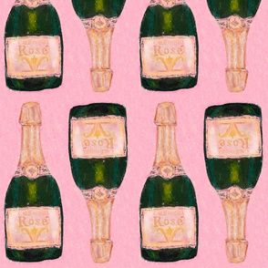 Pink rose champagne Big 11” bottles