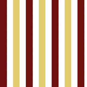 Burgundy and Yellow Stripe