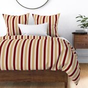 Burgundy and Gold on Cream Splatter Coordinating Stripe