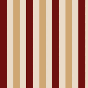 Burgundy and Gold on Cream Splatter Coordinating Stripe