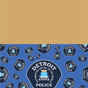 Detroit  Police Mask Pattern with Tan Back