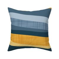 Large jumbo scale // Horizontal lines intersection  // white yellow and blue stripes