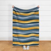 Large jumbo scale // Horizontal lines intersection  // white yellow and blue stripes