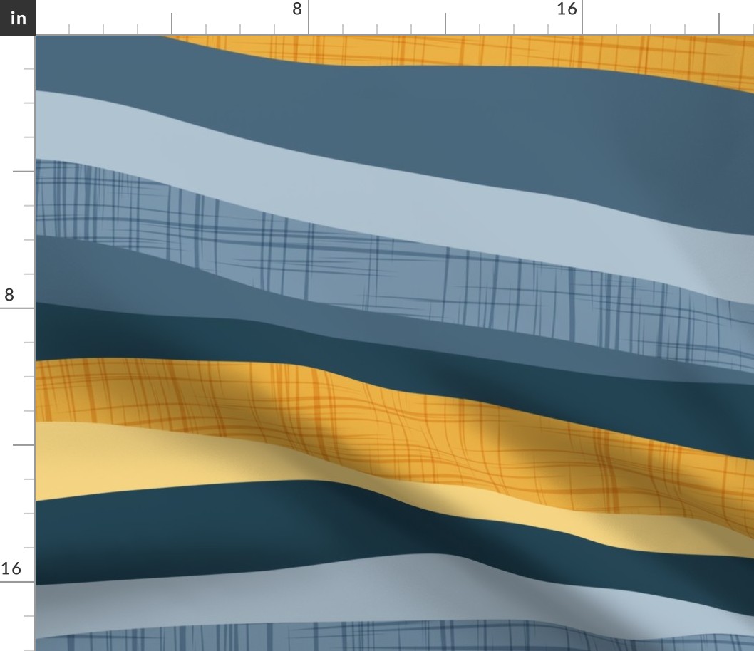 Large jumbo scale // Horizontal lines intersection  // white yellow and blue stripes