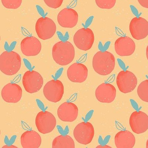 Peaches Spring Watercolor pattern