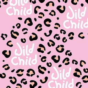 Little wild child leopard spots and animal print dots nursery print girls 