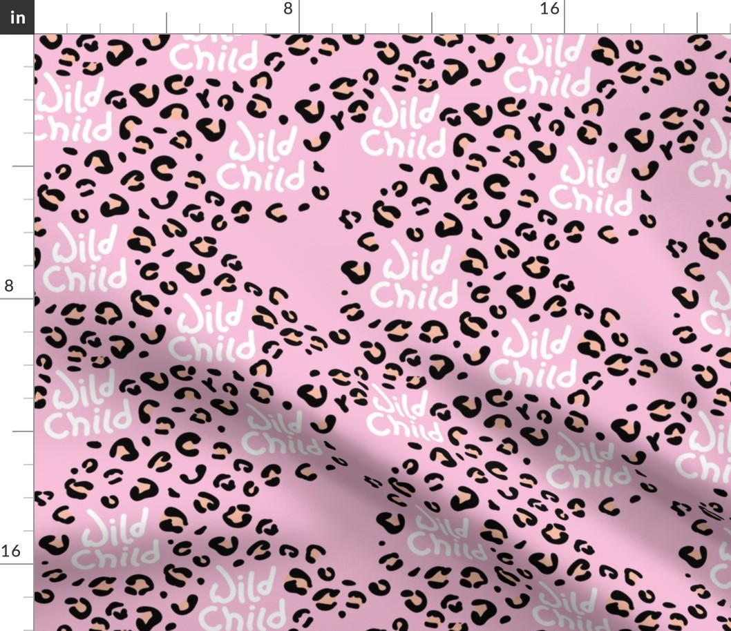 Little wild child leopard spots and animal print dots nursery print girls 