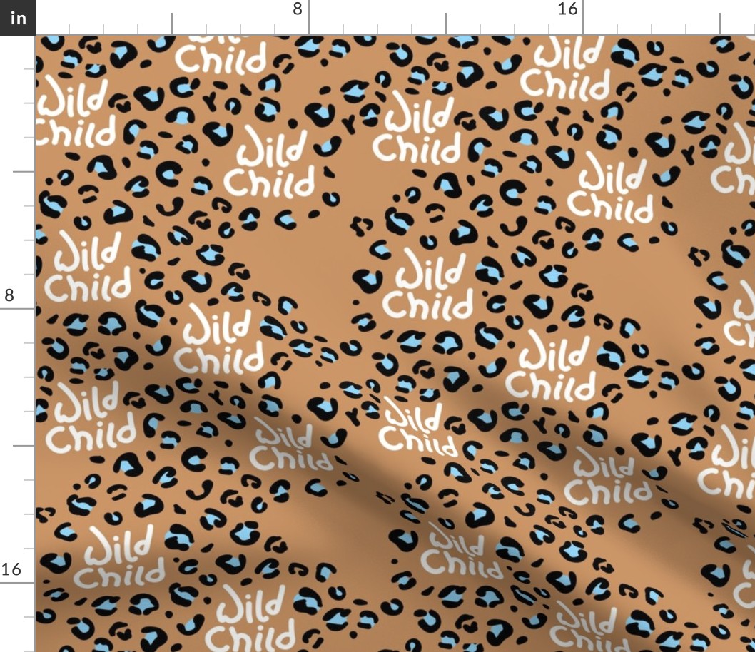 Little wild child leopard spots and animal print dots nursery neutral beige boys