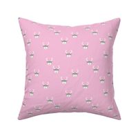 Sweet forest animals baby deer bambi love boho nursery pink gray girls