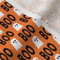 (3/4" scale) Boo - Ghost - Halloween fabric - orange - C20BS