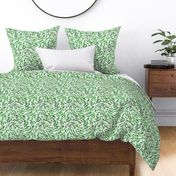 Japanese leaves - watercolor nature greenery for modern home decor, bedding, nursery