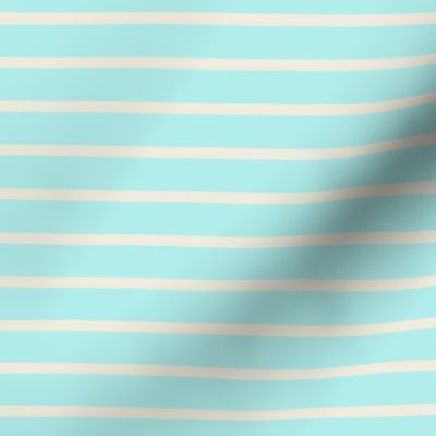 Breton Style Stripe - Ocean Mint with Morning Sand