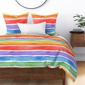 Watercolor Rainbow Stripes