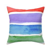 Watercolor Rainbow Stripes