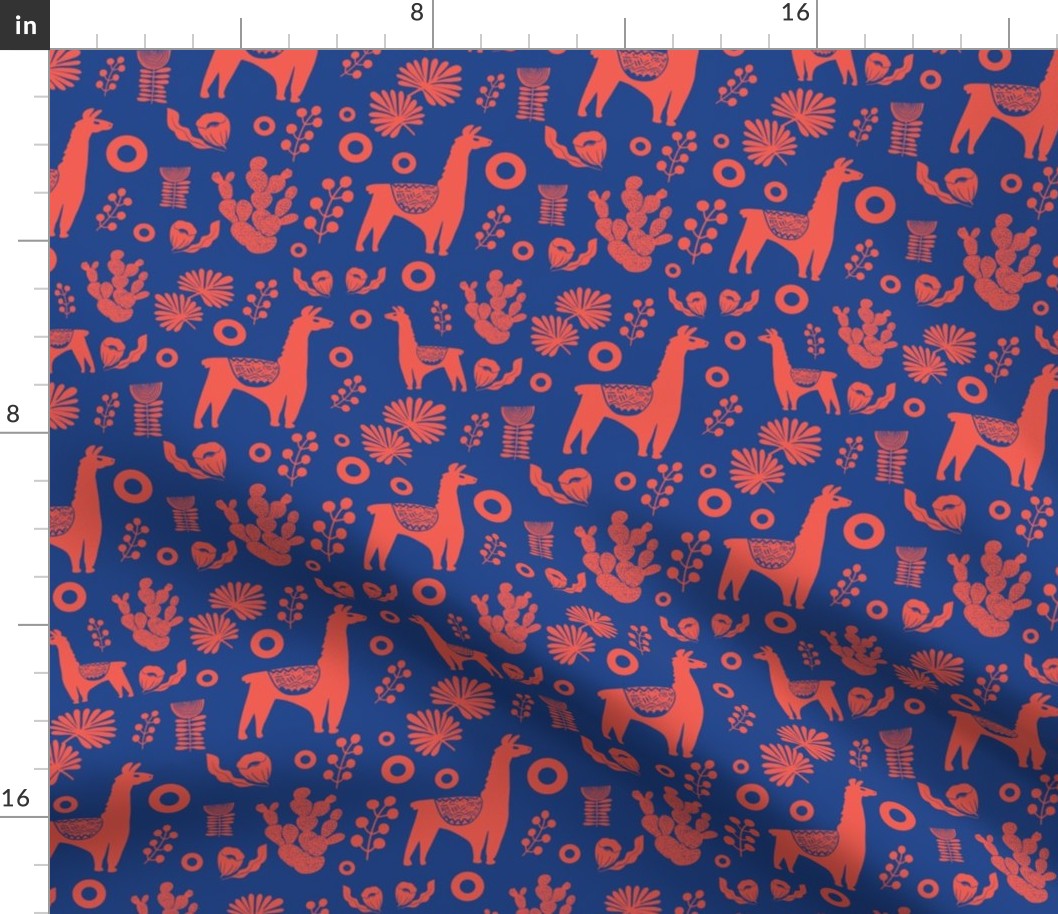  Llama Pattern, Cactus Pattern, Summer Fabric