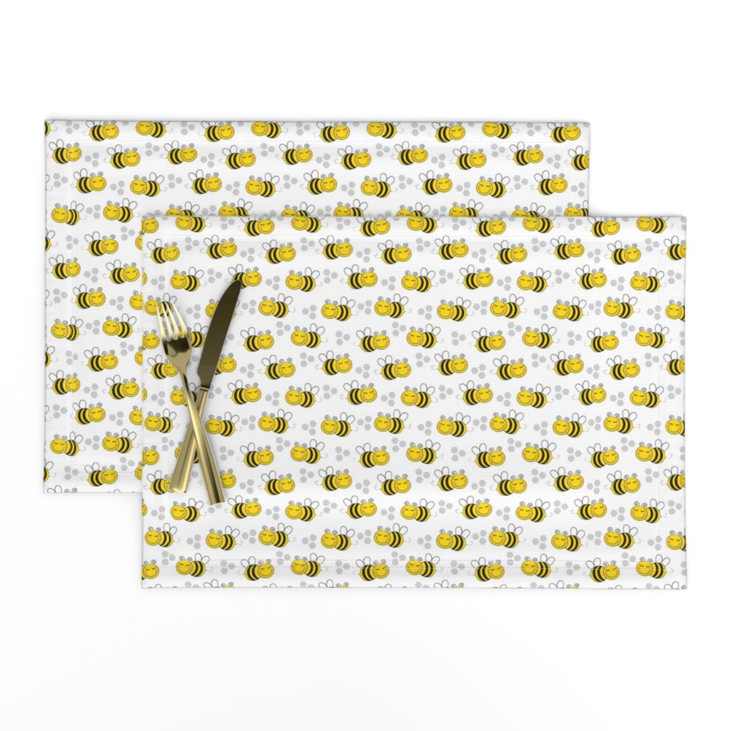 small bees with hexagons