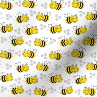 small bees with hexagons