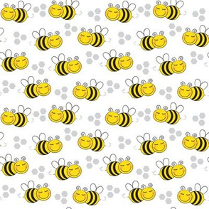 small bees with hexagons